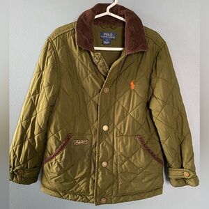 Polo by Ralph Lauren Green Jacket with Corduroy Collar